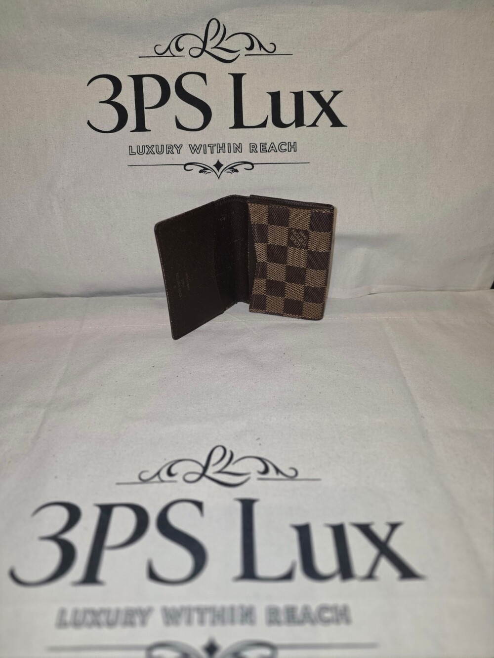 Louis Vuitton Damier Ebene Gusseted Business Card Holder